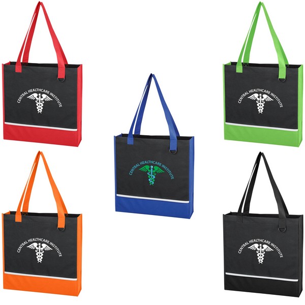 JH3345 Non-Woven Accent Tote Bag With Custom Im...